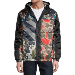 Members Only Multicolor Camouflage Puffer Jacket